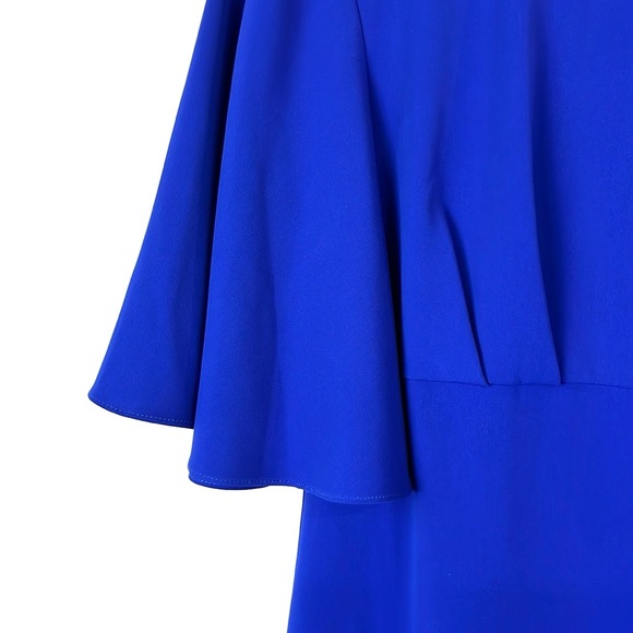 Badgley Mischka Electric Blue Flutter Sleeve Dress - Picture 4 of 9